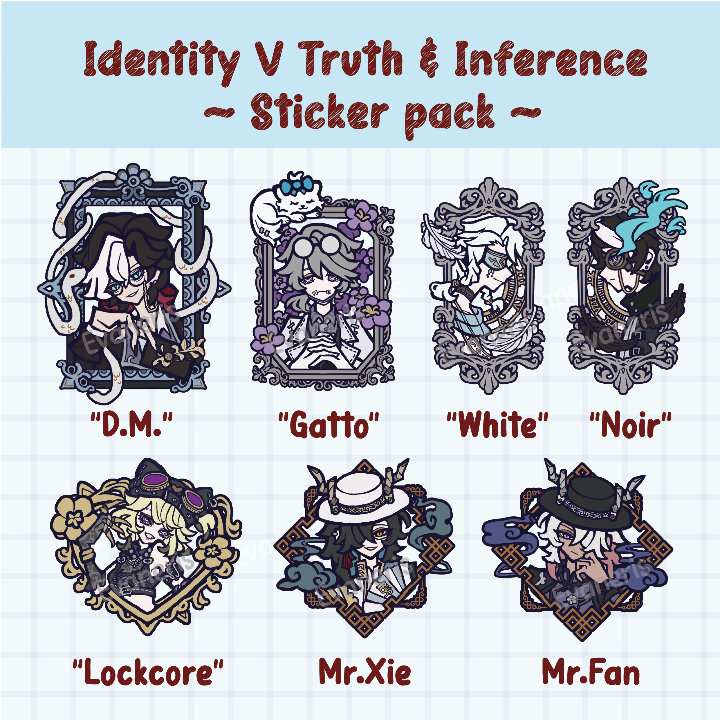 Identity V Truth & Inference Stickers pack