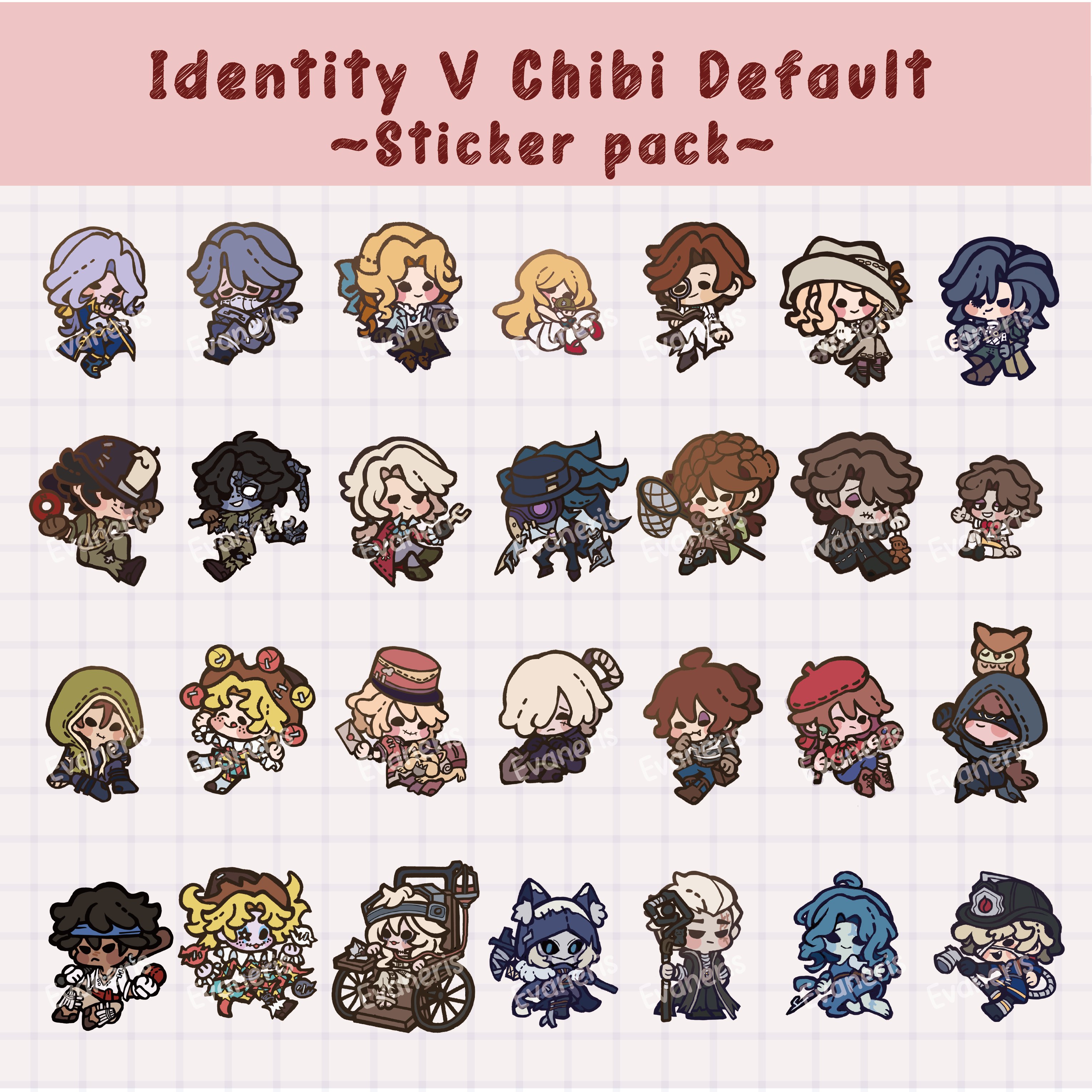 Identity V Chibi Default Sticker pack