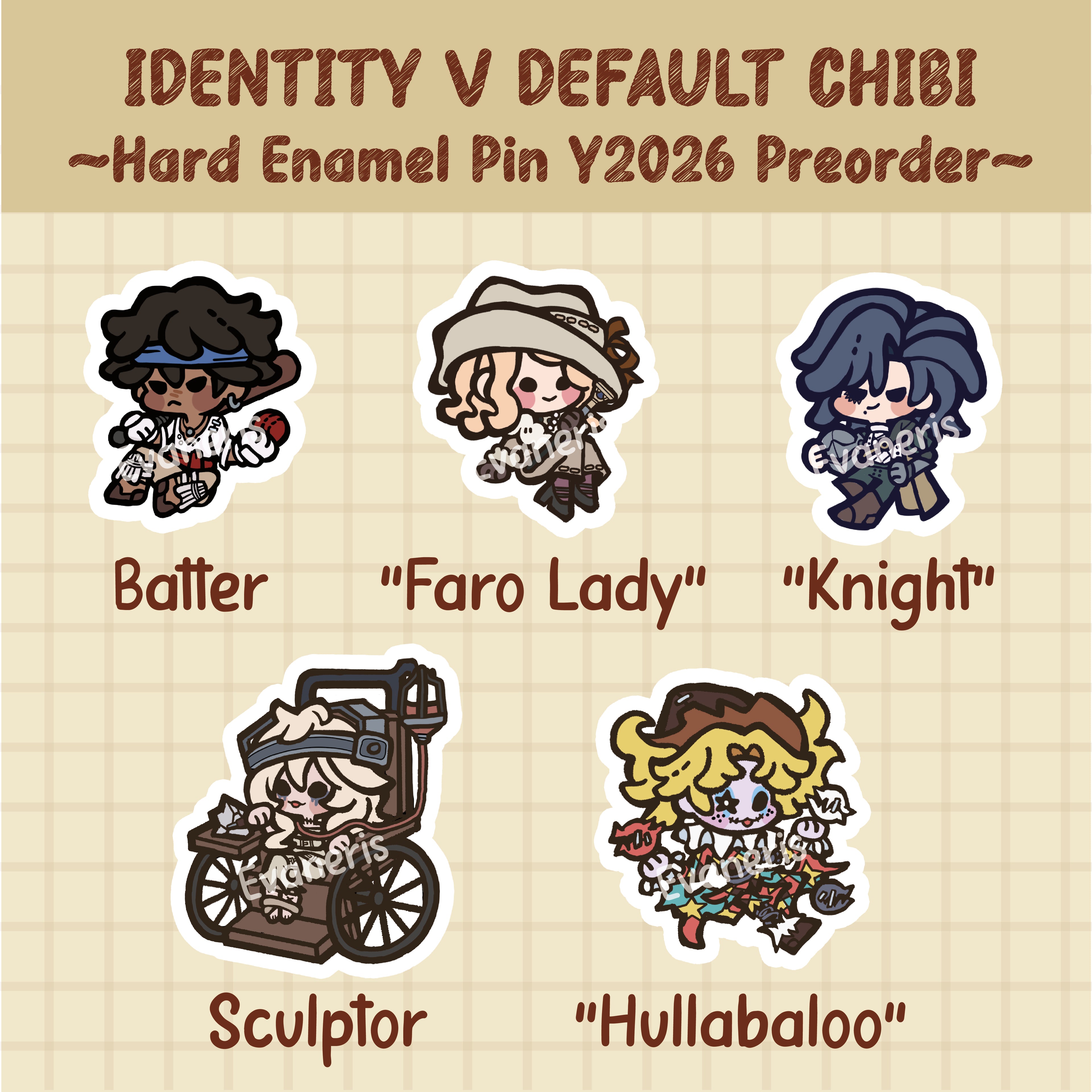 [Preorder] Identity V Default Chibi Hard Enamel Pin