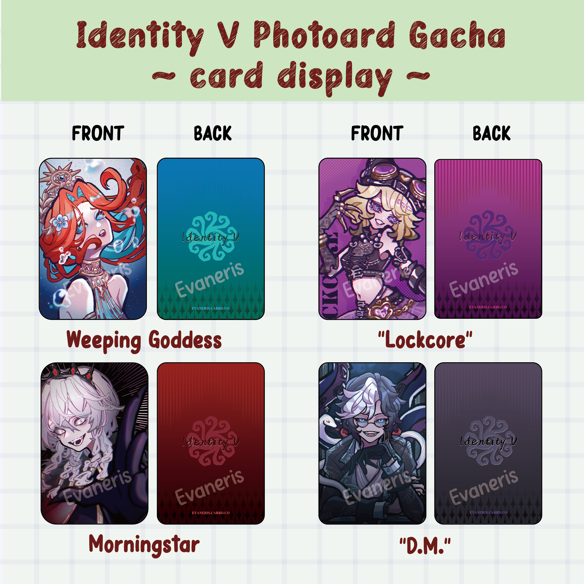Identity V Photocard Gacha